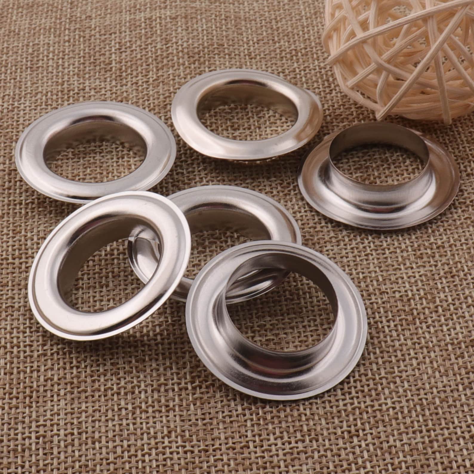 50 Sets Large Eyeletssilver Metal Eyelets Grommets With Etsy