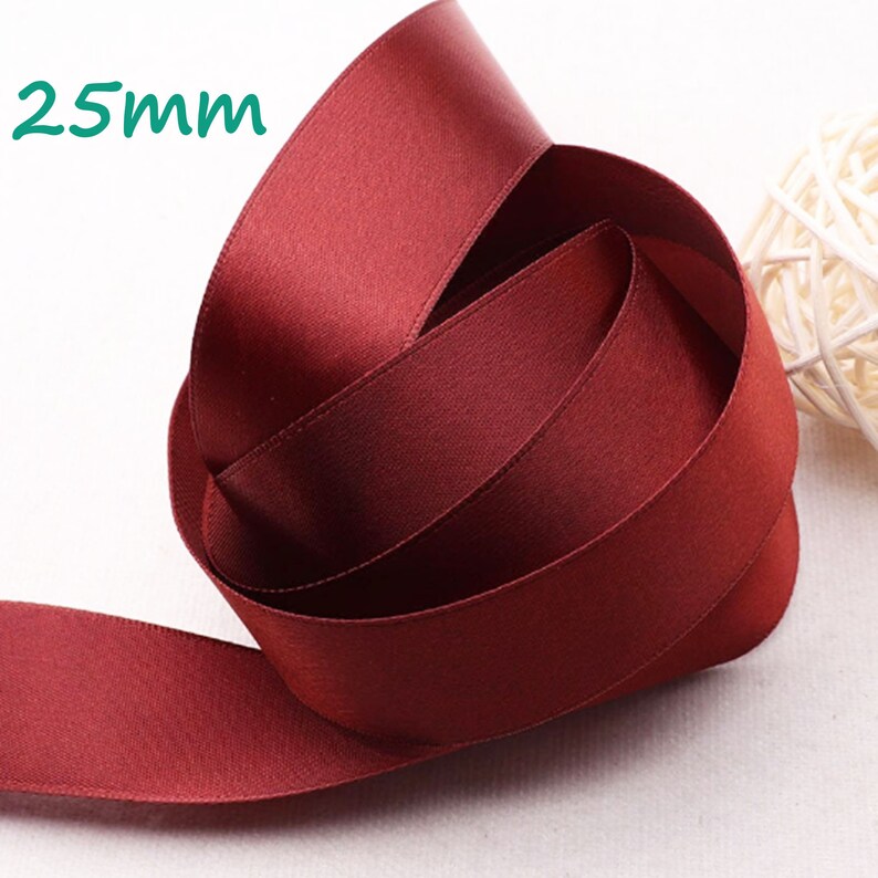 22mm Black Satin Single Side Ribbon Gift Wrapping Hair Clip Card Making