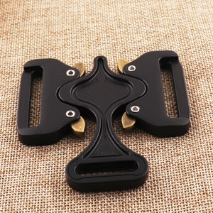 1.5&quot;(37mm)Metal Black Release Buckle,Release BUCKLE Clutch Closure,Backpack Buckle,Craft Clasp Seat Belt Suitcases Buckle(1986-1)