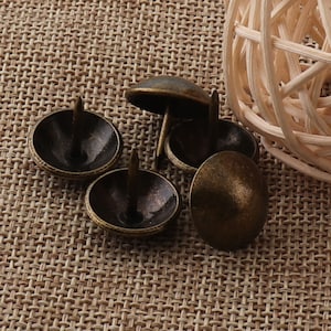 50 Pcs Antique Bronze Upholstery Tacks,16mm Nailhead Tacks Rivets,Upholstery Tacks Nails,thumb tacks old tacks,Studs Nails-Wholesale(1981)