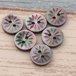 8 pcs Blazer Shell Buttons Rainbow Pearl Buttons,Natural Round Shell Buttons,Cream Buttons Sewing Buttons Charm Buttons-3/8&quot;(11mm)(0014)