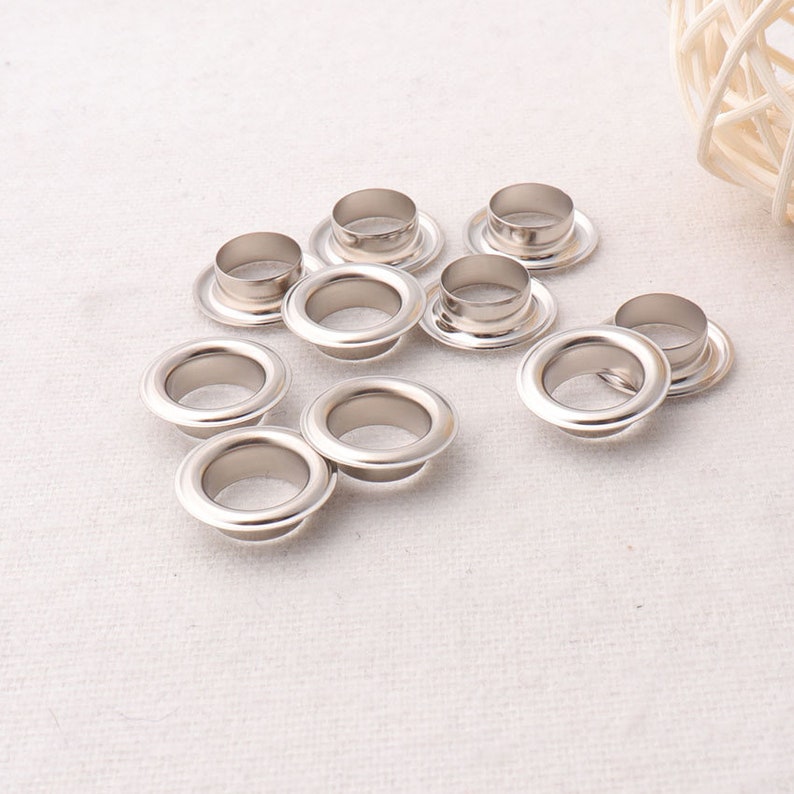inner size,Great for ClothesLeatherCanvasbagrivet studs 100 sets,Silver eyelets,38 inches ey3025 10mm