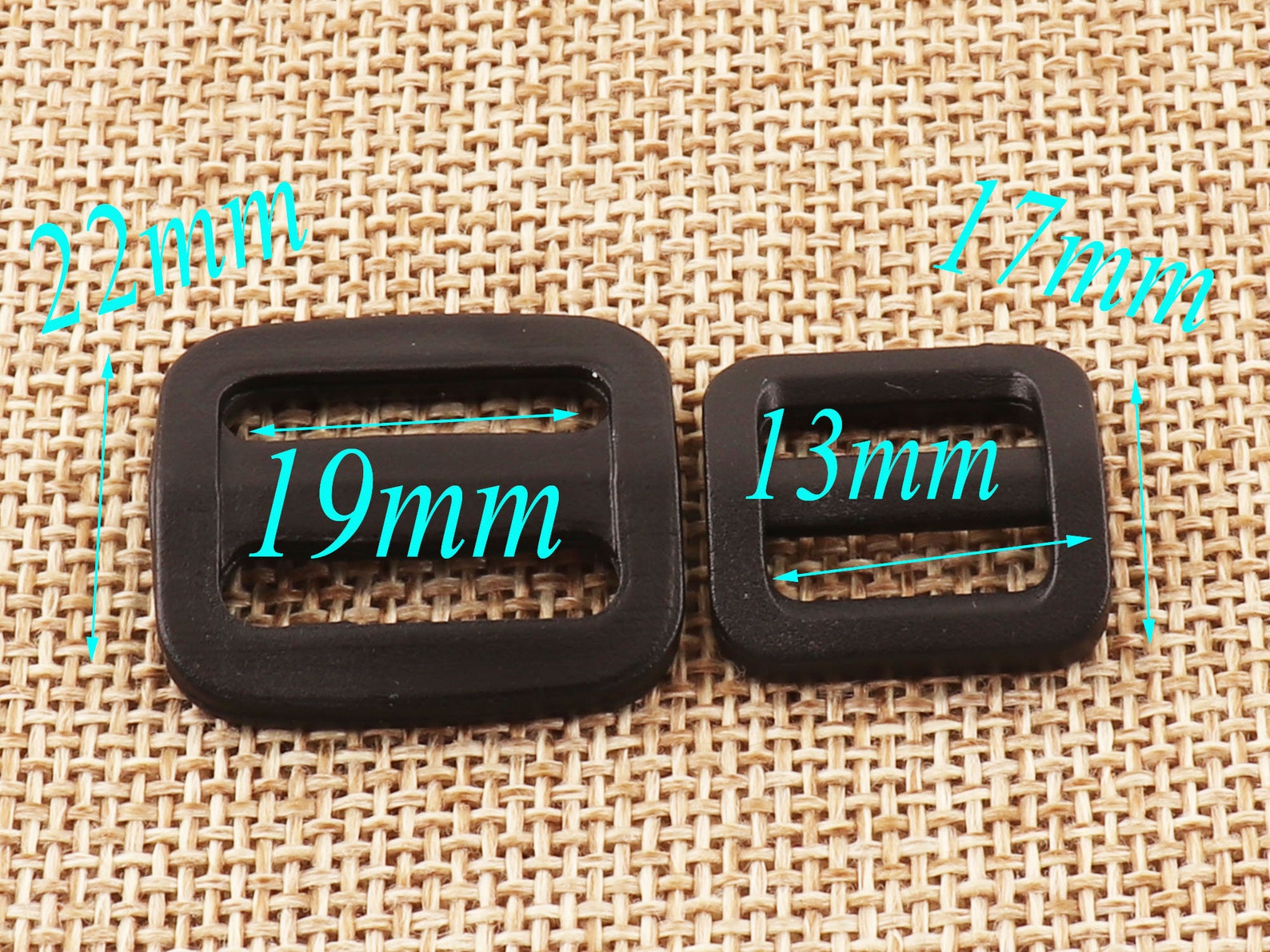 50 Pcs Plastic Slide Buckles13mm/19mm Black Belt Bucklestrap Etsy