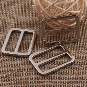 20 Silver Slide Buckles,1"(25mm)Strap Fasteners Belt Buckle Adjuster Buckles,Bag Luggage Straps,Metal Purse Buckles(sb0301)
