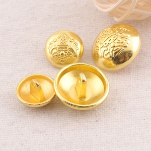 6 pcs,Metal Buttons,5/8&quot;3/4&quot;(15mm/20mm),Gold Shank Metal Button Military Button Jewelry Coat Sweater Clothing Leather Wrap Clasps(G11/12)
