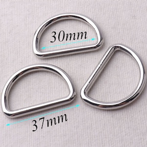 8 PCS Silver Metal D Rings Buckles,strap ring purse ring Handbag Ring,for webbing Purse Bag Dog Collar d-ring-1 1/4&quot;(30mm)(DRi-29)