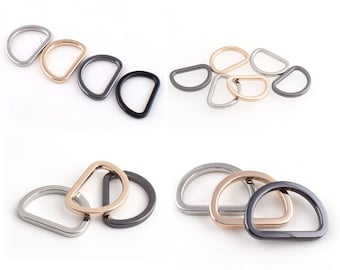 D-ringen Gesp 13mm 16mm 25mm 31mm 38mm 50mm Niet-gelaste platte riem D-ringen Connectorringen voor handtas portemonnee kraag singelband Leer