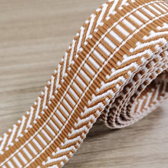 38mm Brown Striped Cotton Webbing Nylon Ribbon Lanyard Bag Purse Upholstery Webbing Bag Straps Belt lanyard Webbing Etsy Canada
