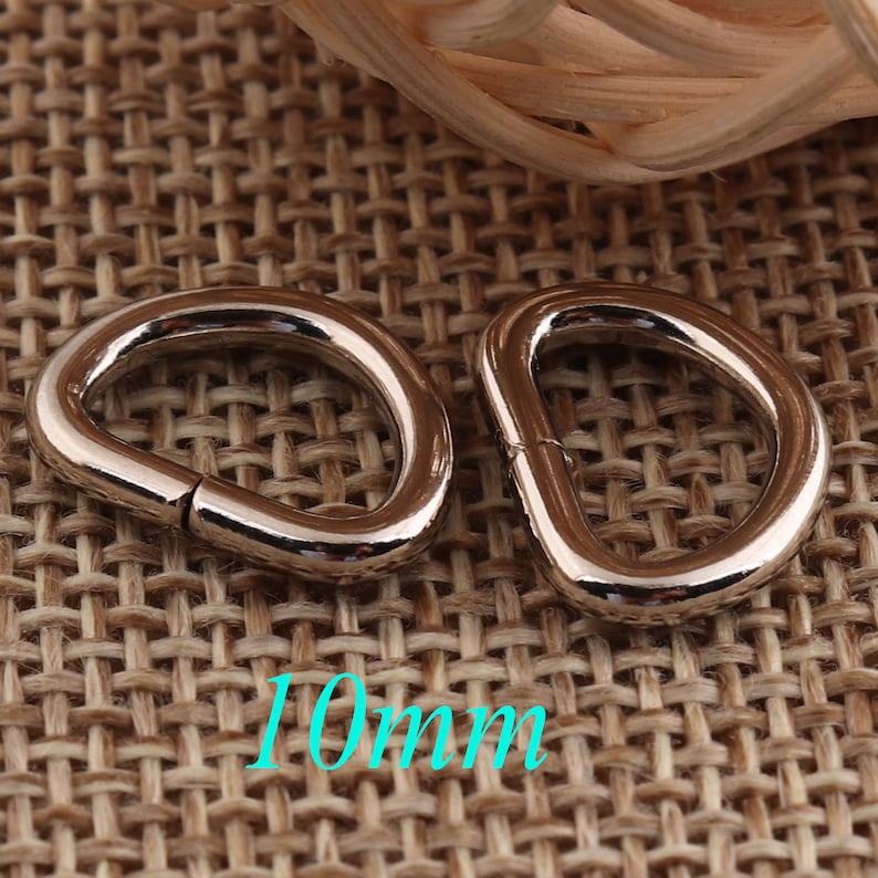 22 10mm D Rings d ring belt,50 PCS Silver D Ring Buckles purse ring,Webbing Purse Bag Handbag purse Hardware metal d-ring