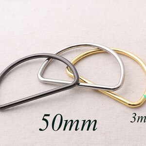 2&quot;(50mm) Silver/Black/Gold D rings buckles,8 pcs purse d-rings purse supplies,for webbing Purse Bag Handbag Dog Collar,(A125)
