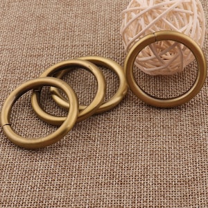 Bronze O Rings Buckles 4pcs 1 1/4&quot;(30mm)Belt Collar Zipper Chain Choker Leather Belt Clasp Harness Handbag Key Chains(OR38)