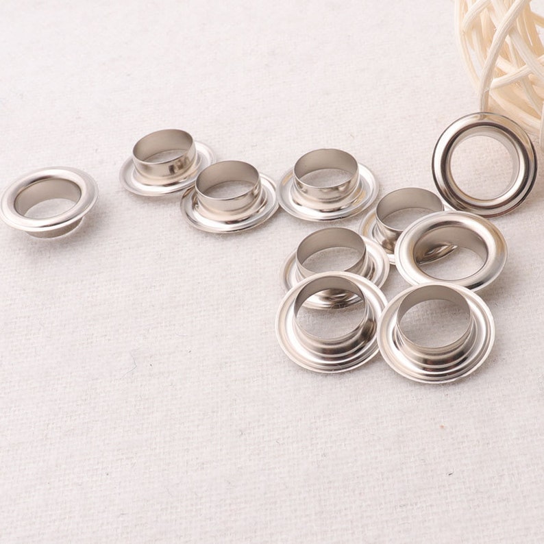 inner size,Great for ClothesLeatherCanvasbagrivet studs 100 sets,Silver eyelets,38 inches ey3025 10mm