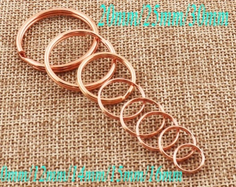 20-100 pcs Rose Gold Split Key Rings,leather key chain Key Rings,key chains key fob-30mm/25mm/20mm/16mm/15mm/14mm/12mm/10mm/8mm(kr31)