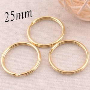 50 PCS Gold Split Rings Key Ring chain leather key ring,25mm Key Rings key chain key ring,key chain key ring key chains key fob (05041)