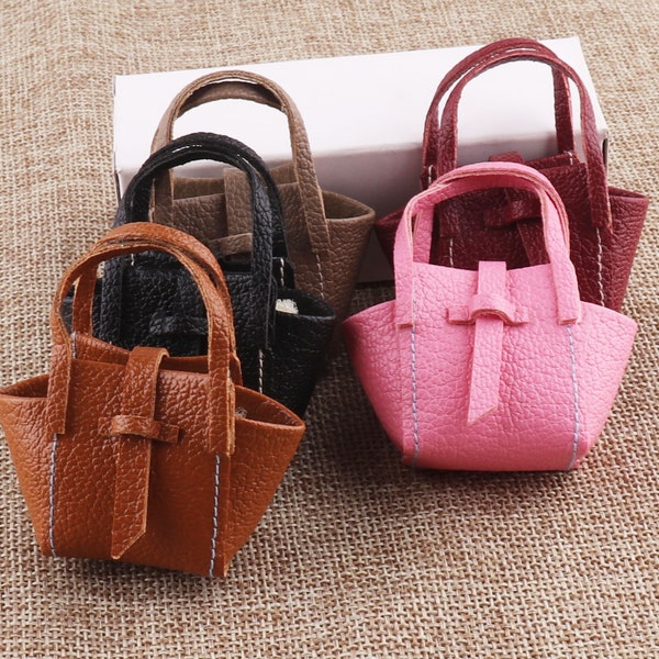 Small purses handbags,Colorful Mini Handbags Dollhouse Accessories,Play house toys artisan Photography props,miniatures decoration-1 pcs