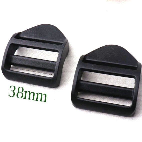 1 1/238mmblack Plastic Slide Buckles Strap Adjuster Buckle, Heavy Duty  Ladder Lock Buckle Bag Buckle Plastic Buckle-2-4pcs171 -  Hong Kong