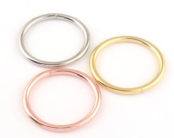 Heavy duty solid Iron rings seam,Metal Round Rings Silver/Gold/Rose gold 32mm o ring craft rings for bag belt crafts,macrame supplies-4pcs