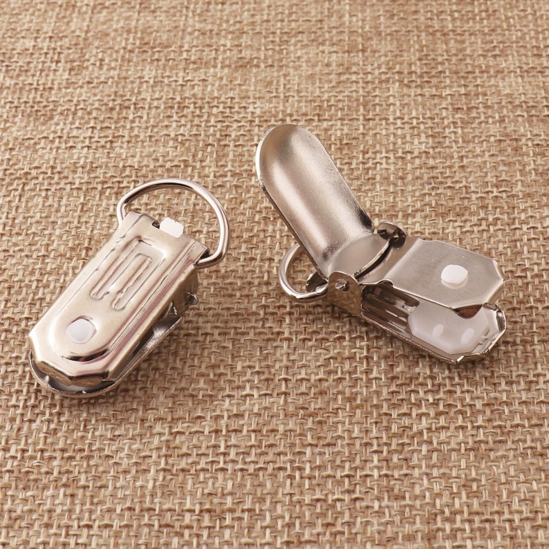 20pcs Silver Suspender Clipspacifier Baby Clips Paci Holder Etsy