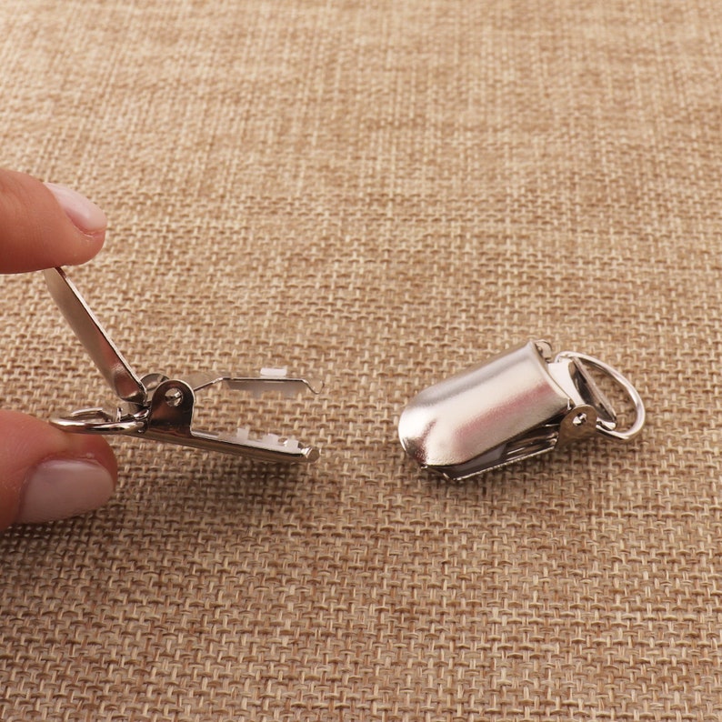 20pcs Silver Suspender Clipspacifier Baby Clips Paci Holder Etsy