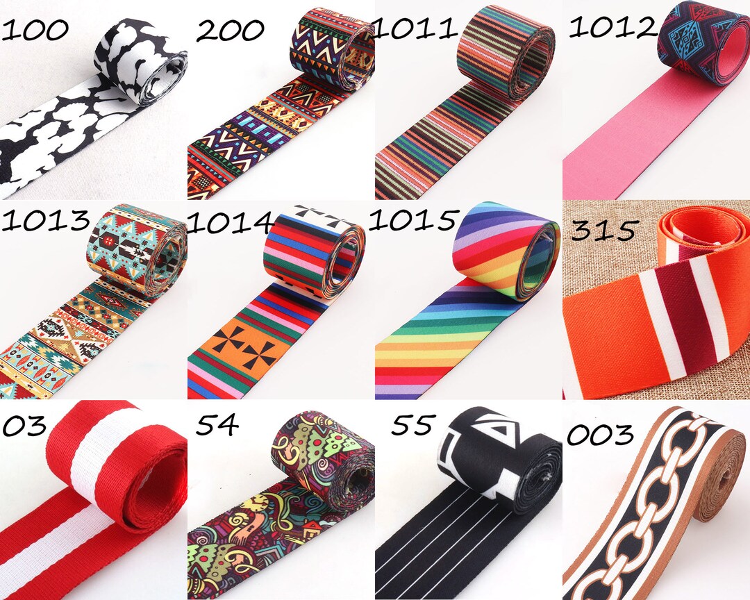 50MM 2 Inches Webbing With Geometric Pattern Soft Webbing for Purse ...