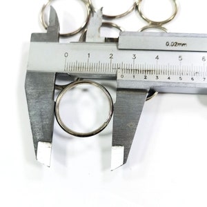50 Pcs split jump rings 20mm 25mm Silver Round Horn Key Ring keychain Split Key Rings Key Fob Split Rings Findings key fob ring (5006)