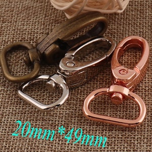 Lobster Swivel Clasps,3/4&quot;Bulk Alloy Clasp,Silver/Rose Gold/Antique Bronze Hook,Clasps Claws,Connector Snap,Handbag Clasps,Purse Hook 6-20