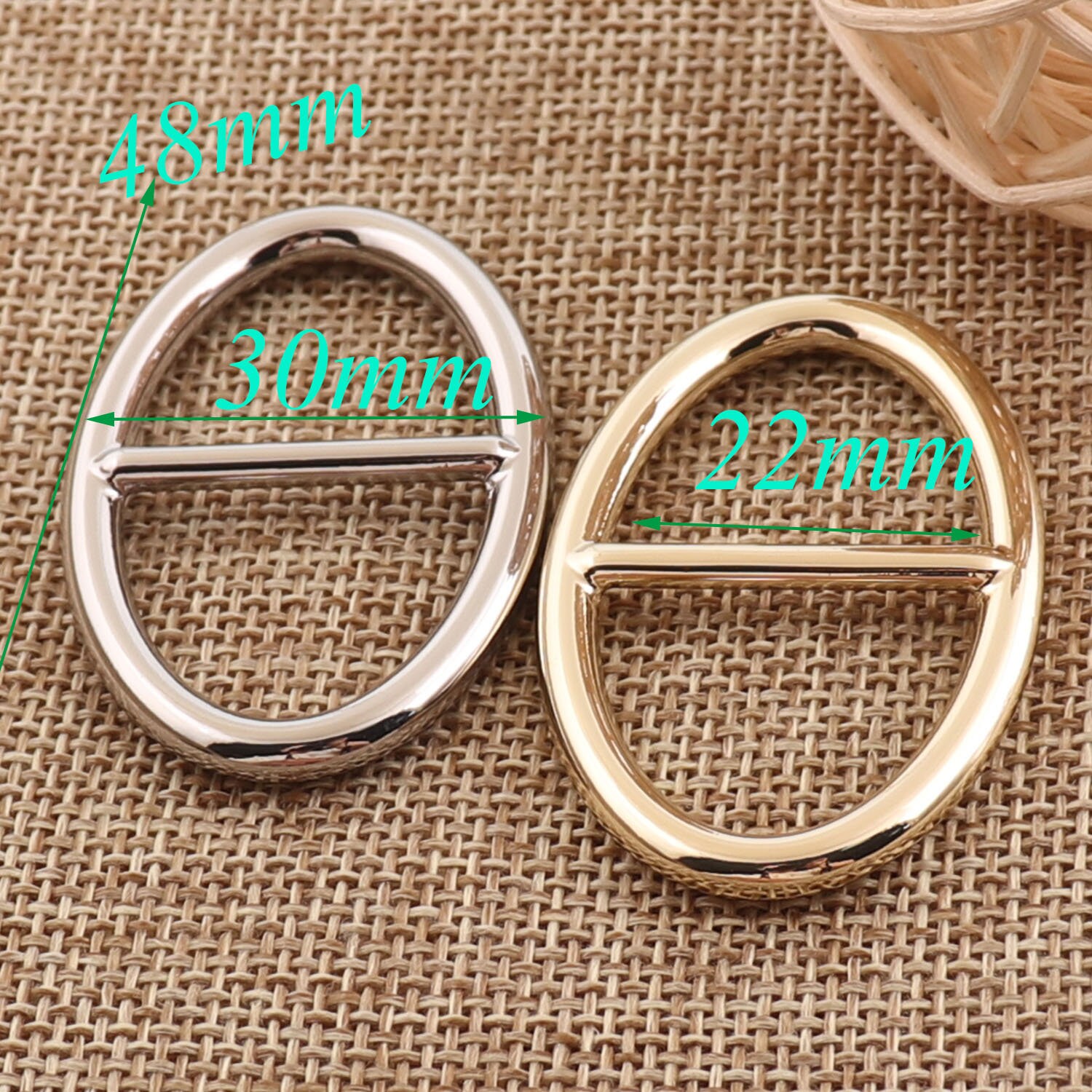アクセサリー masa _ruth1012 20 Metal Silver/gold Oval Slide Buckles,22mm Strap Fasteners