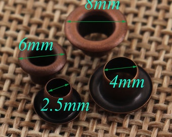 2.5mm/4mm Copper Eyelets,200 PCS Eyelets and Grommets,Metal Eyelets Grommets With Washers,Metal Eyelets,Eyelets for Tags,Eyelets Tunnels