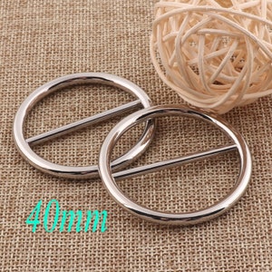 6 Versteller Schnallen,Rundschieber Schnallen,40mm Silber Gürtelschnalle,Tasche Gepäck Riemen,Metall Geldbörse Schnallen,Riemenversteller,Taschenschnallen