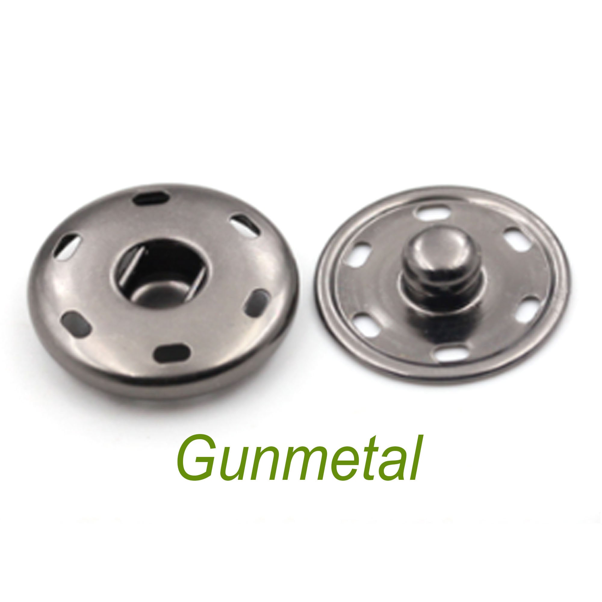 Silver/Gunmetal Snap Buttons Snap Jewelry 10 Sets Rapid Button Etsy