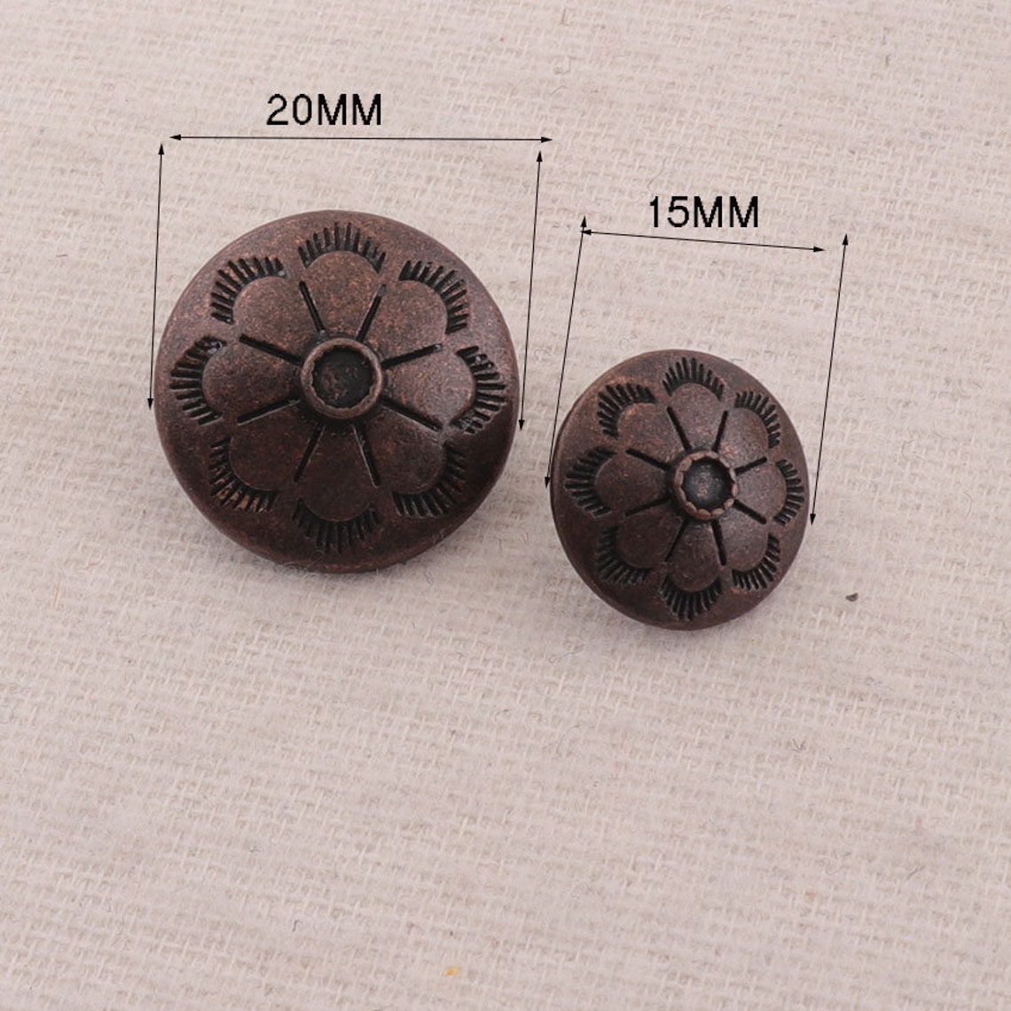 6 PCS-8 PCS Metal Ancient Copper Buttonshank Jewelry Vintage | Etsy