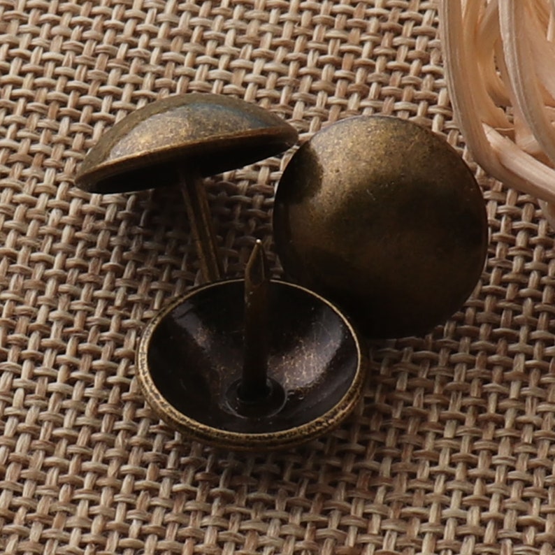 1981 50 Pcs Antique Bronze Upholstery Tacks,16mm Nailhead Tacks Rivets,Upholstery Tacks Nails,thumb tacks old tacks,Studs Nails-Wholesale