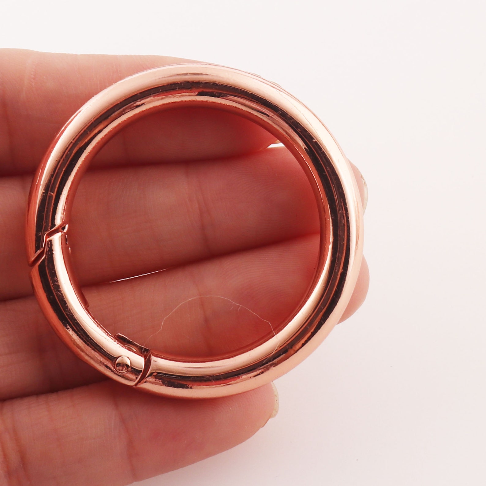 6 PCS Rose Gold Spring Rings,spring Gate Ring,o-rings,push Gate O Rings ...