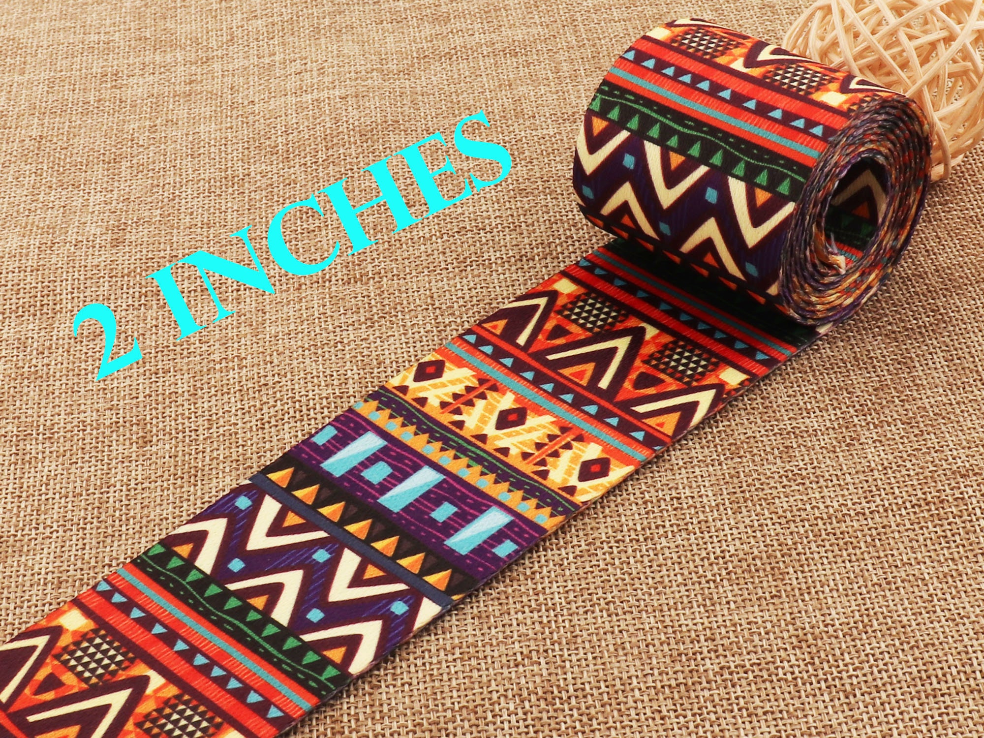 2 Colorful Soft Webbing Geometric PatternSmooth Webbing Etsy