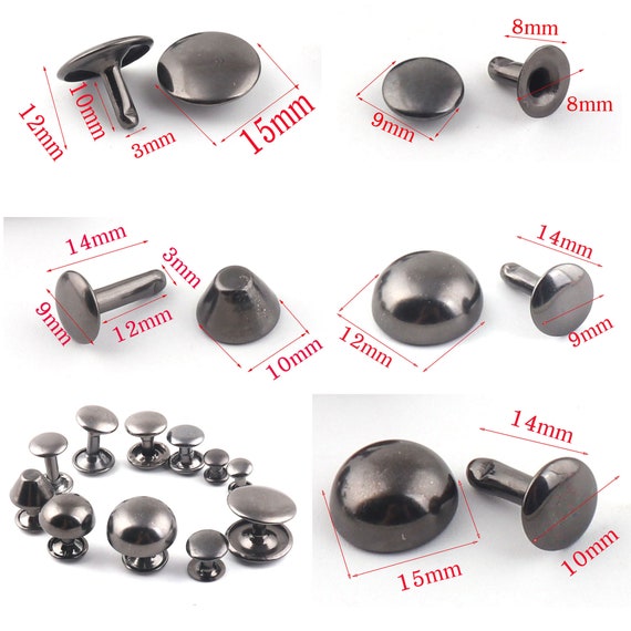 100 Pezzi Di Rivetti A Punta In Ottone Anticato, Rivetti Rapidi A Forma Di Piramide, Chiodi Da Motociclista Rock Glamour, Decorazioni Per La Lavorazione Della Pelle - Italia - Foto 5