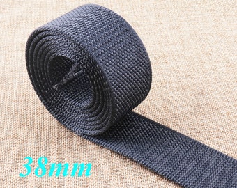 1.5" Blue Nylon webbing,upholstery webbing strap tote handles leash webbing Belting Bag,bag webbing Pet Collars Leash