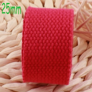 Rose Red Webbing,Cotton Webbing,1 inch Rose Red Webbing,Key Fobs,Bag Belts,Dog Collar,Belt Webbing,Webbing Strap,Handle Belting(WB478)