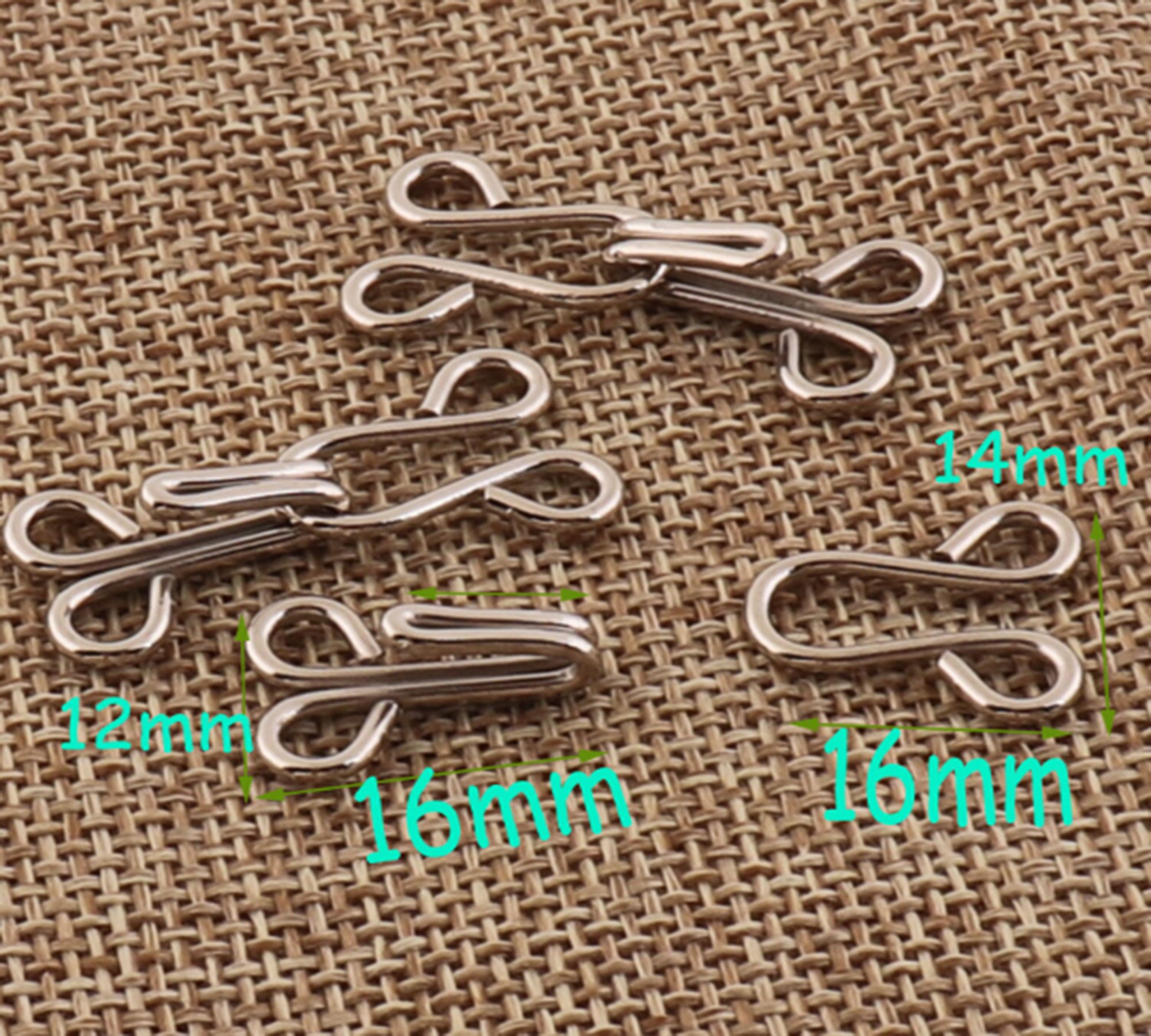  100 Pieces Sewing Hook and Eye for Clothing Fasteners