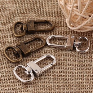 20 pcs Lobster Swivel Clasps,1/2Antique Bronze/Silver Hook Clasps Claws,Carabiner Snap,Buckle Gate Bag,Handbag Snap,Purse HookS26 image 4