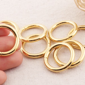 20 pcs O rings ,3/4&quot;(20mm)Gold O rings Belt Collar Handbag Buckles Choker Chain Choker Leather Belt Clasp Key Chains Harness(OR04)