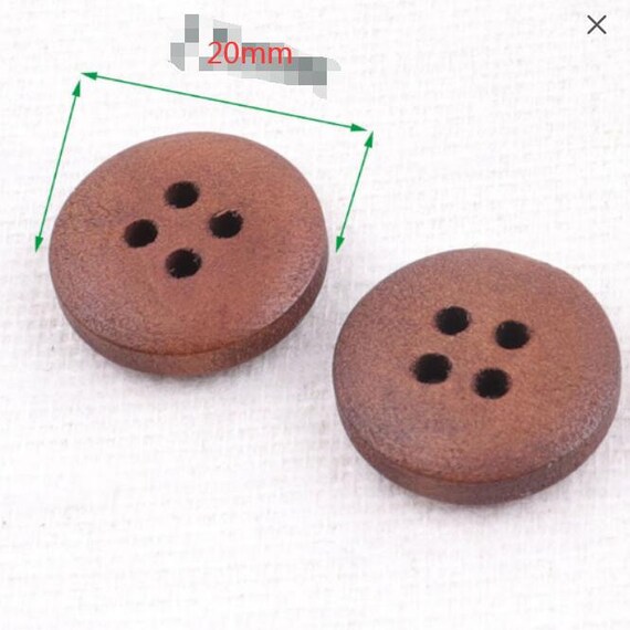 NEW 30pcs 15mm Mixed Wood Buttons Round Button Monogrammed Love
