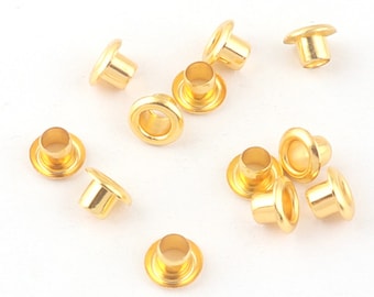 50-500 PCS/lot Gold 3mm Eyelet Grommets For Clothes Leather Canvas Bag Shoes | Craft Supplies DIY