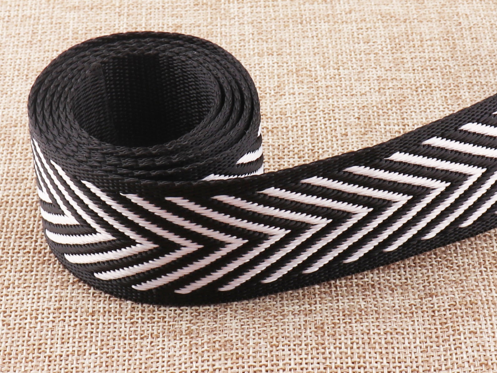 1 1/2 Black White Cotton bing Belt bing Lanyard Etsy