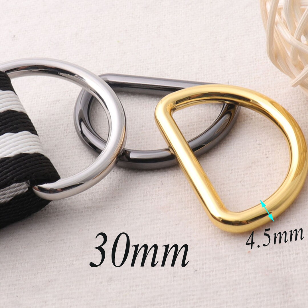 6 PCS Gold/black/silver D Rings Buckles,metal D Ring Purse Ring D Ring ...