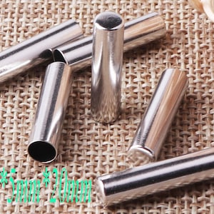 10 PCS Silver Metal End Tips,Rope End Connector Buckle Replacement DIY,Cord Lock Craft Cord Locks,Cord End Buckle Cap Rope Buckle-4mm(cr28)