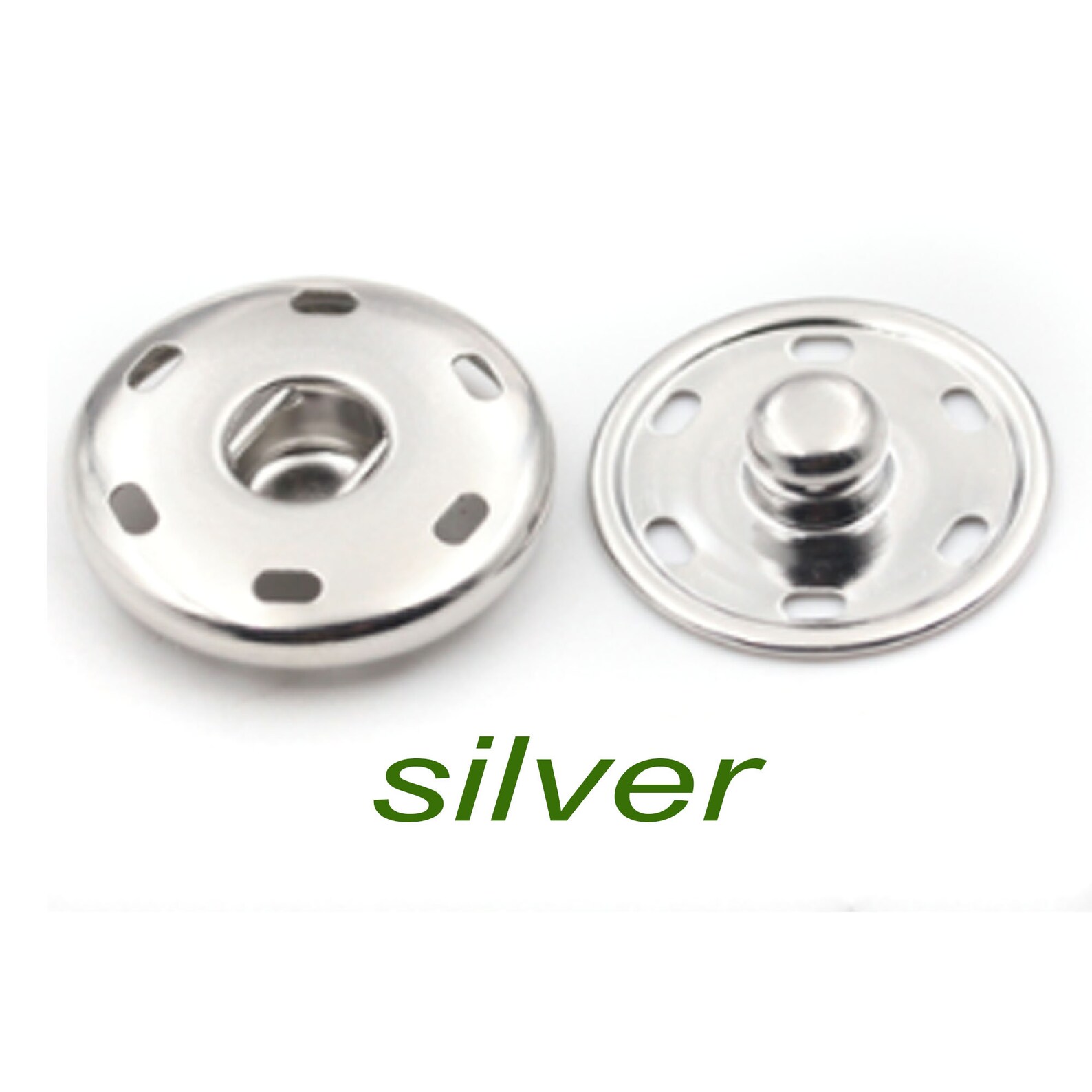 Silver/gunmetal Snap Buttons Snap Jewelry 10 Sets Rapid Button Etsy
