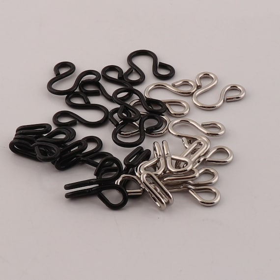 100,hook Eye Closure,silver/black Hook Eye,hook Eye Clasp,clothing Hook,metal  Hook and Eye Set,hook and Eye,hook and Eye Clasp,hookswx304 