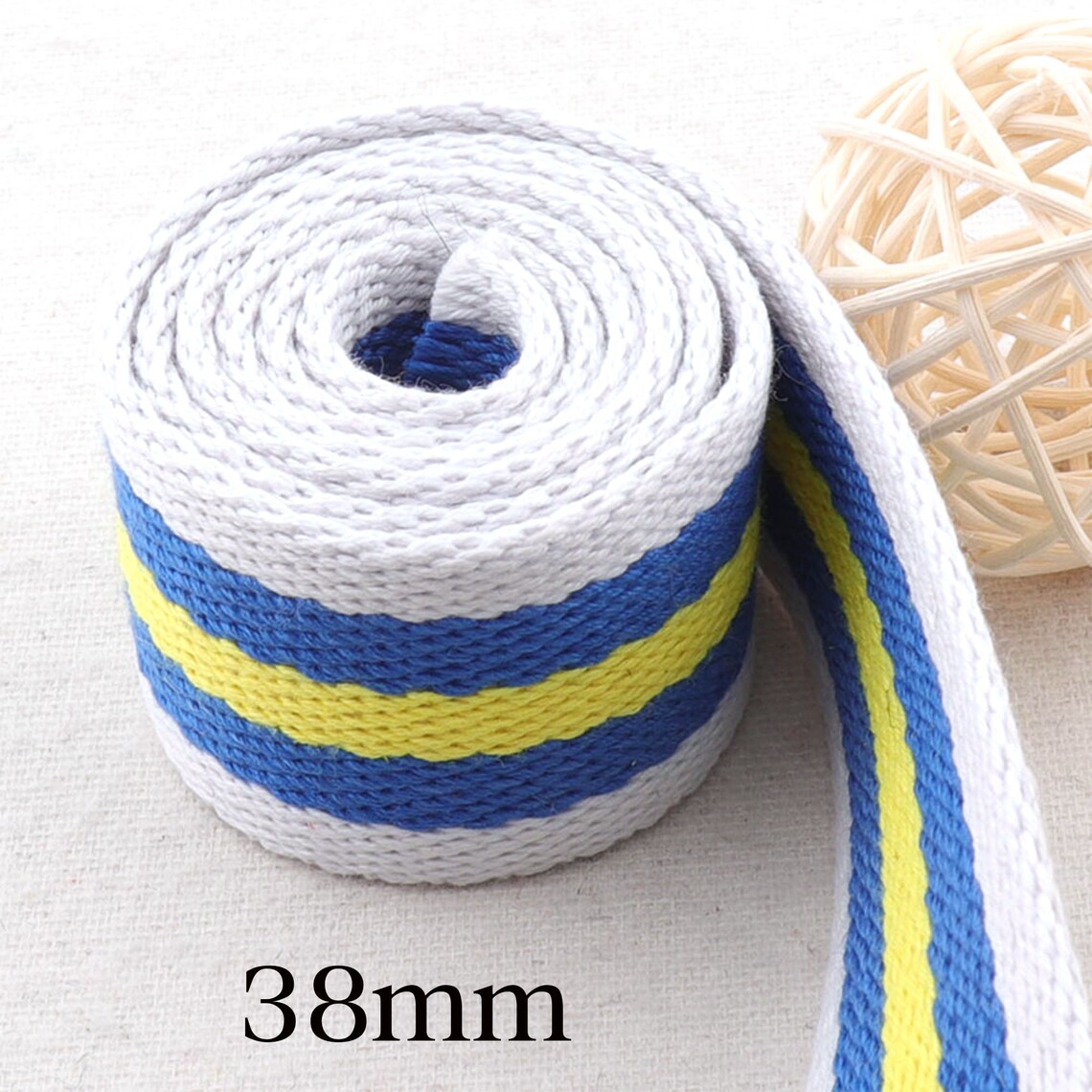 GORGECRAFT Nylon Gurtband 38mm - Gestreiftes Band Für Nähen & Basteln