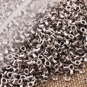 200PCS MINI Silver Eyelets and Grommets,Metal Eyelets Grommets With Eyelets for Tags,sewing Eyelets Tunnels Canvas Eyelets bag Eyelets(ey35)