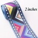 2"(50mm) Soft Webbing With Colorful Geometric Pattern Ethnic Strap ...